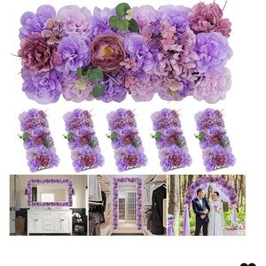 Dinning Table Flower Centerpieces Purple Roses Artificial Flower Arch Panels Sil